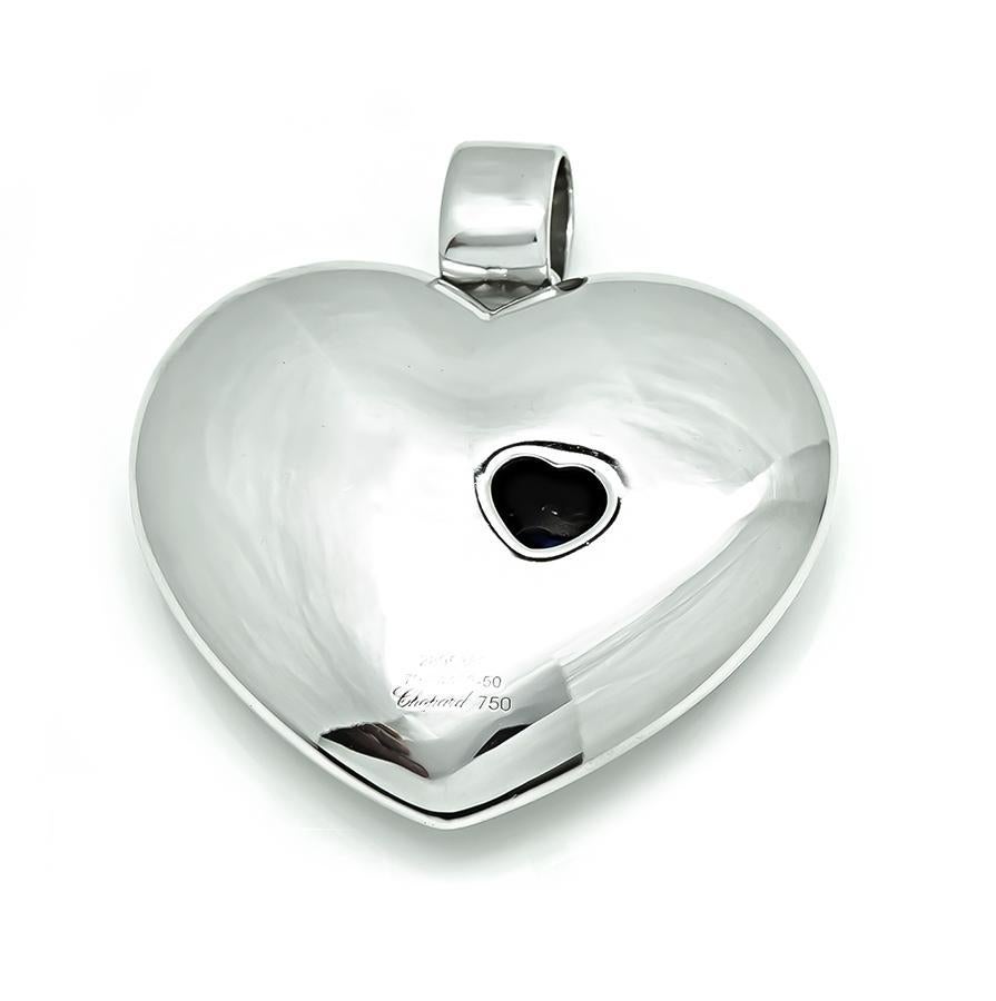 Taglio rotondo Chopard 0.75ct Diamond Heart Pendant in vendita
