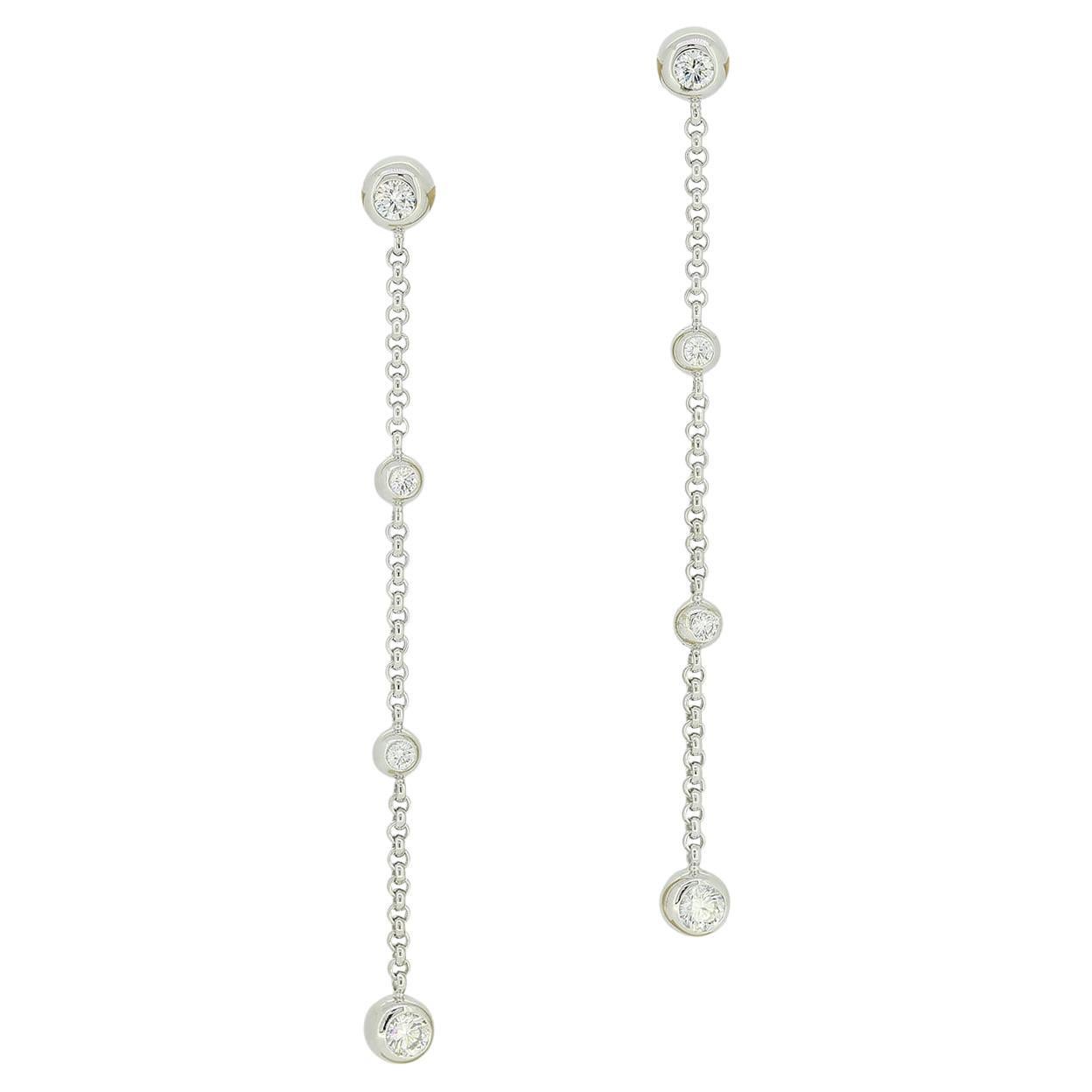 Chopard 0.85 Carat Diamond Drop Dangle Earrings