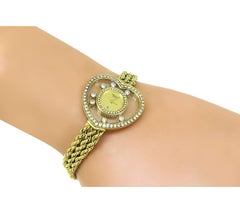 Chopard 1.00ct Diamond 18k Yellow Gold Happy Diamonds Watch