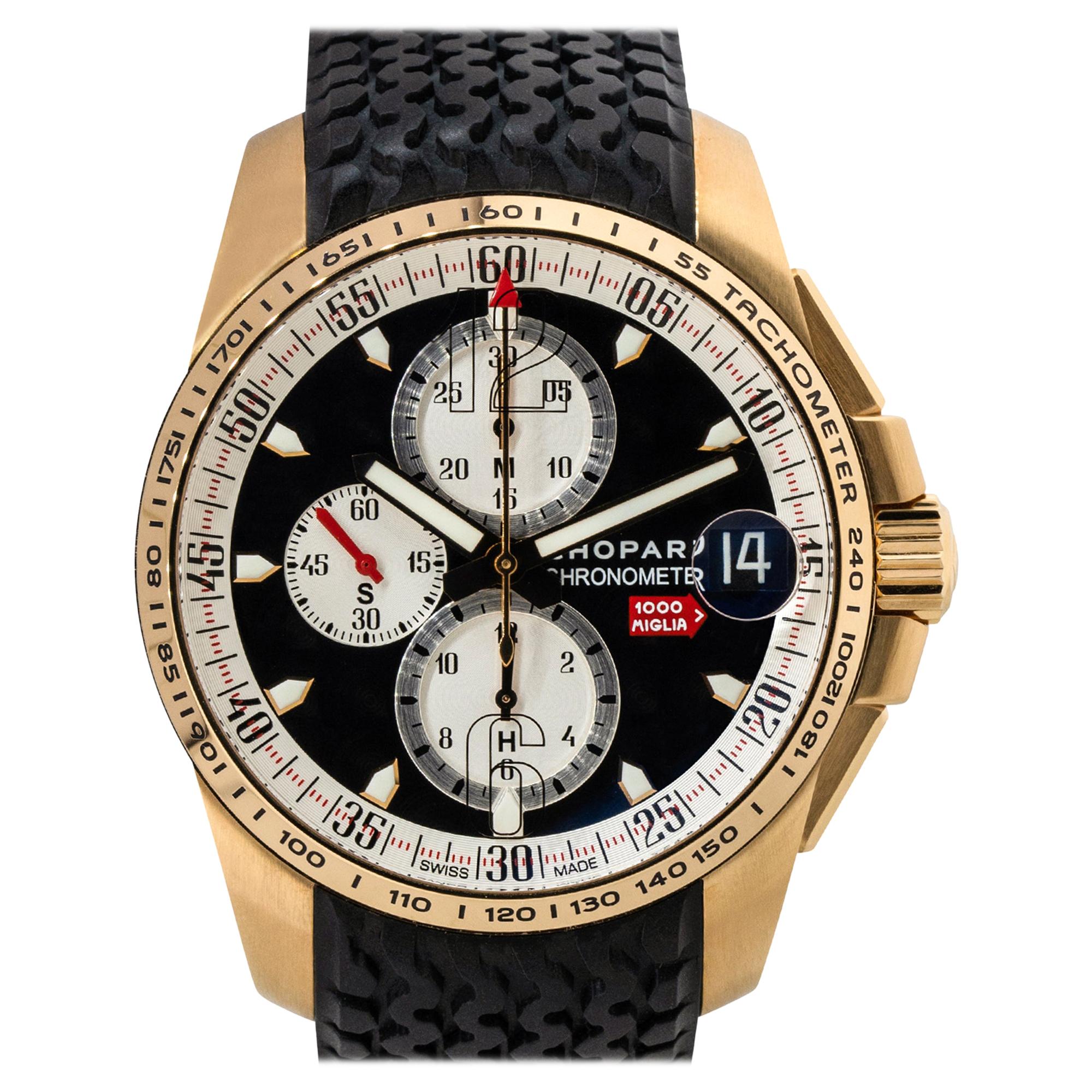 Chopard 161268 Mille Miglia GT XL 18k Rose Gold Chronograph Watch