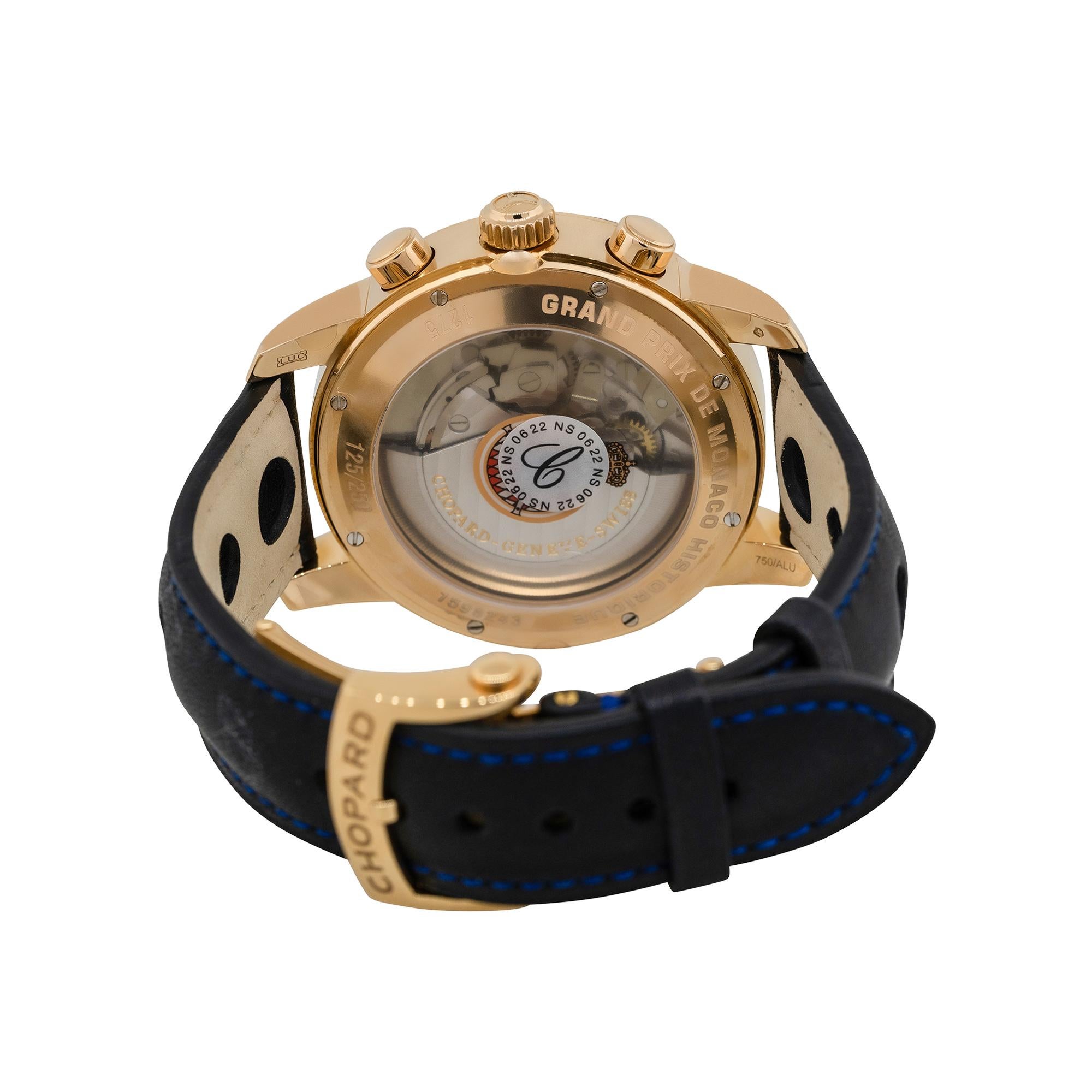 Chopard 161275 Grand Prix De Monaco 18k Rose Gold Watch In New Condition In Boca Raton, FL