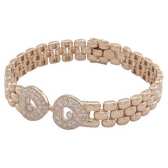 Chopard 1.68 Carat Diamond Happy Diamonds Link Bracelet in 18k Yellow Gold