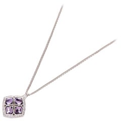Chopard 18 Karat Gold Amethyst and Diamond Imperiale Pendant Necklace