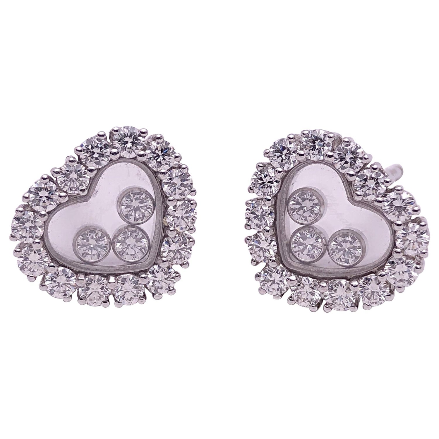 chopard happy diamond heart earrings