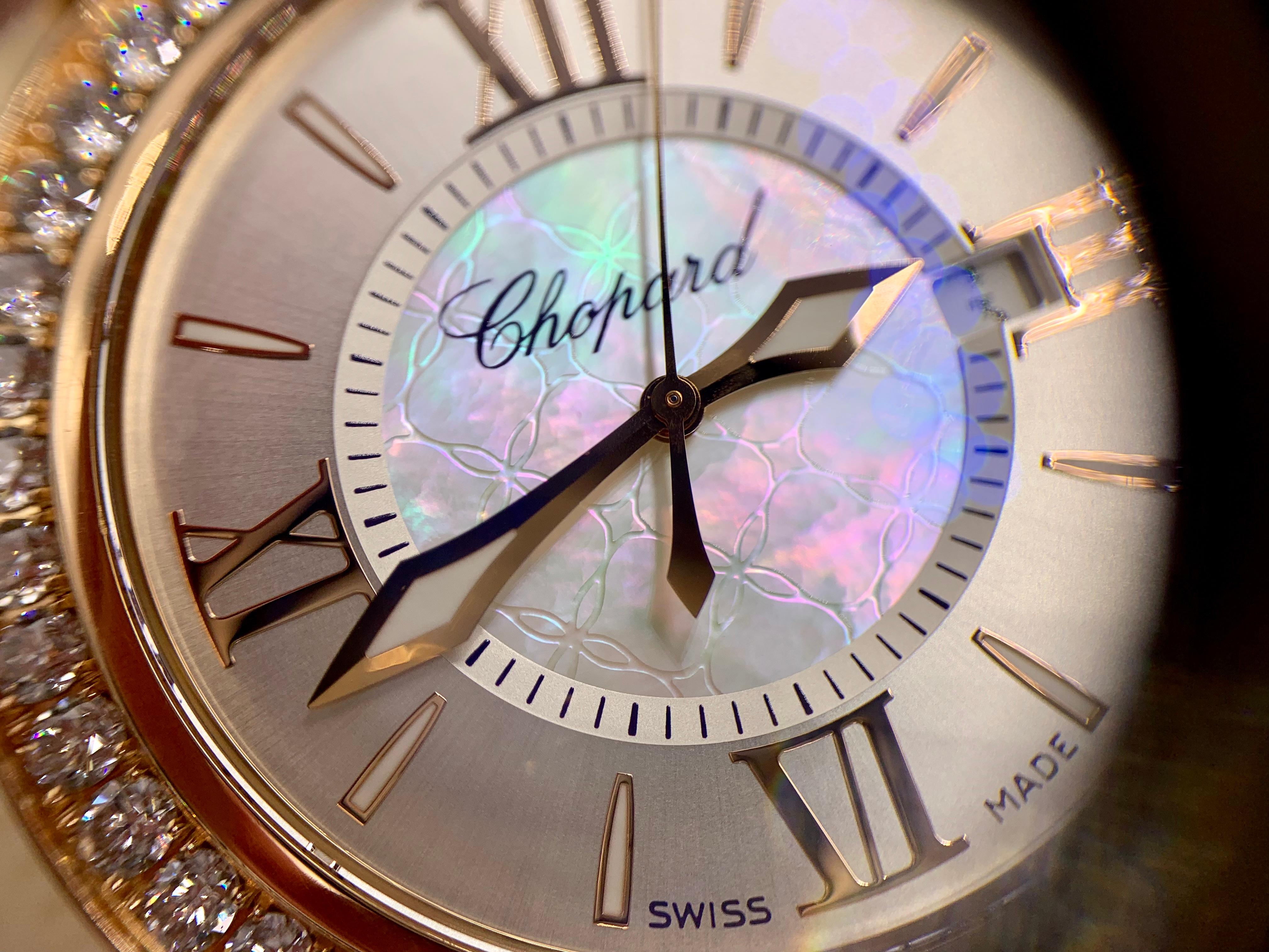 Chopard 18 Karat Rose Gold and Diamond Imperiale Watch In Excellent Condition For Sale In Pikesville, MD