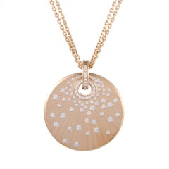 Chopard 18 Karat Rose Gold Diamond Pendant Necklace