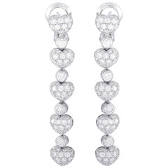 Chopard 18 Karat White Gold 3.70 Carat Diamond Earrings