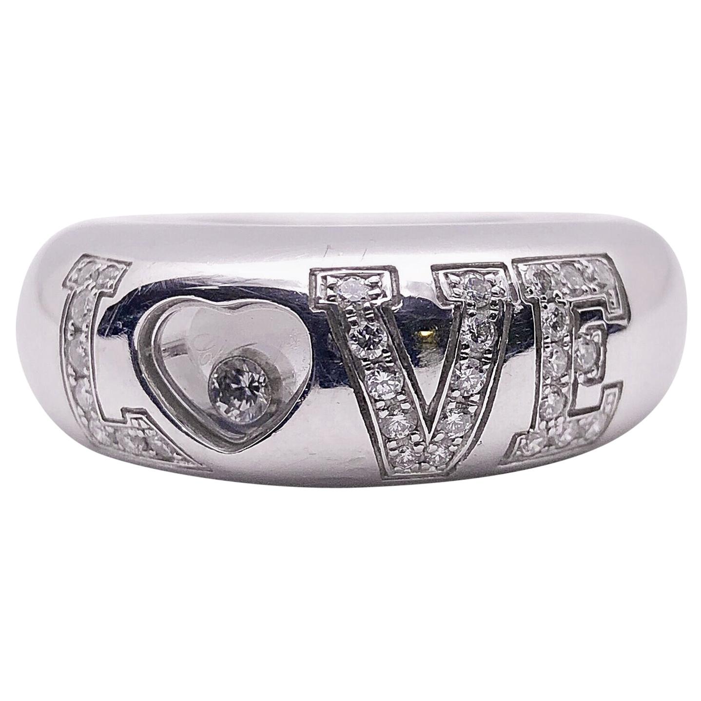 Chopard Love-Ring aus 18 Karat Weißgold mit 39 Karat Diamanten im Angebot