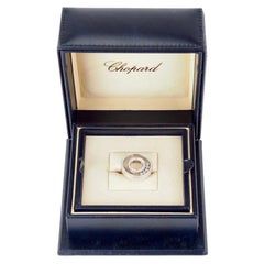 Chopard 18 Karat White Gold and Diamond 'Happy Spirit' Ring 1 carat