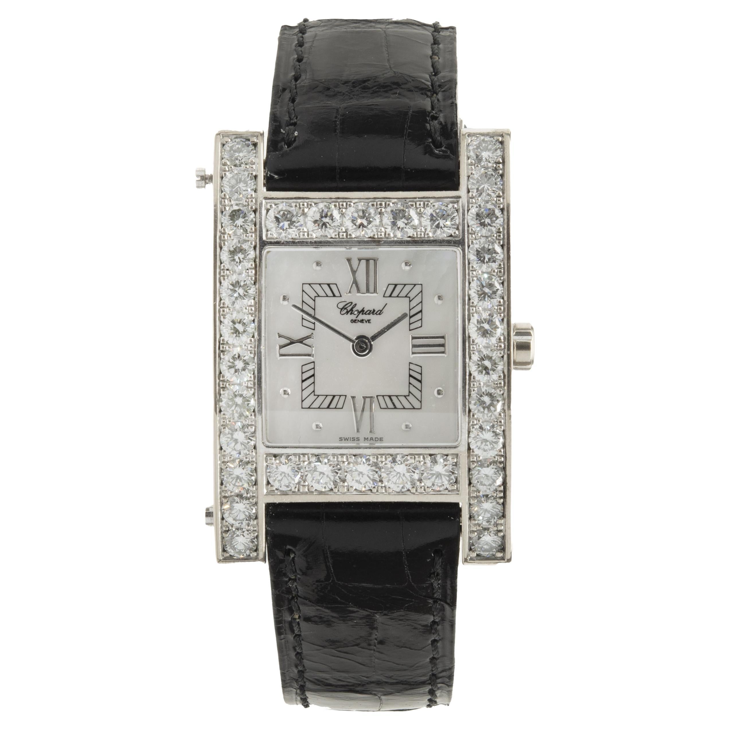 Chopard 18 Karat White Gold Diamond H Watch