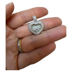 Chopard, 18 Karat White Gold Diamond Happy Diamonds Heart Pendant