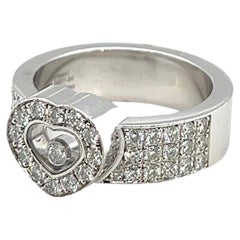 Chopard, bague cœur Happy Diamonds en or blanc 18 carats