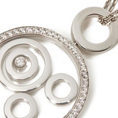 Chopard 18 Karat White Gold Happy Spirit Diamond Pendant Necklace