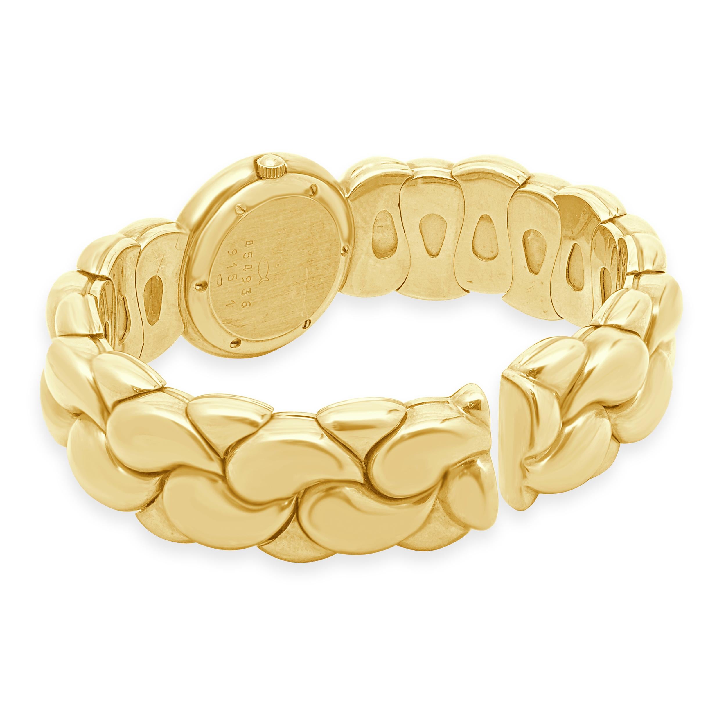 Chopard 18 Karat Yellow Gold Casmir Vintage Diamond Watch In Good Condition For Sale In Scottsdale, AZ
