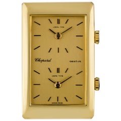 Chopard 18 Karat Yellow Gold Champagne Dial Dual Time Zone Gents 2087