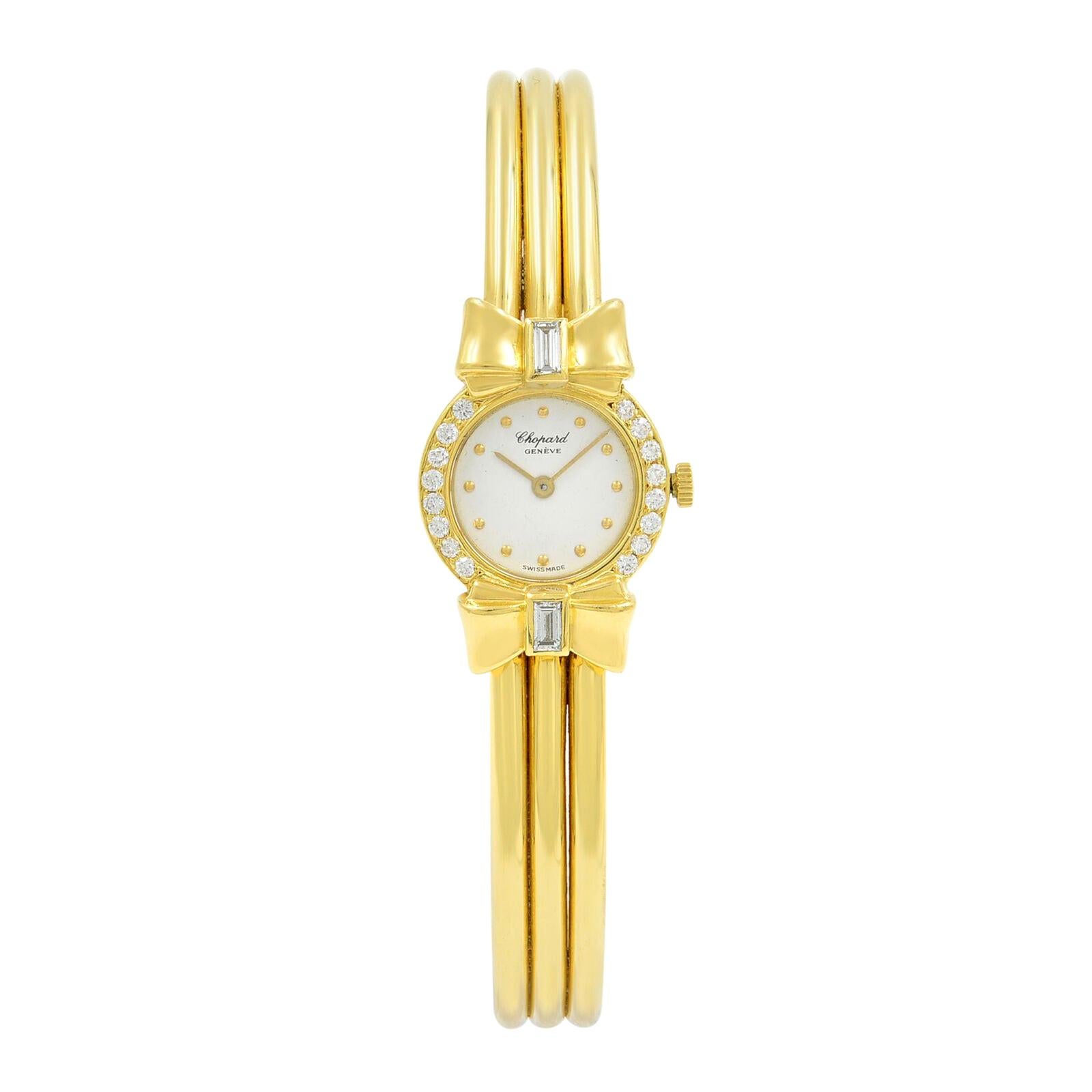 Chopard 18 Karat Yellow Gold Diamond 0.58 Carat Quartz Ladies Watch 10/5440