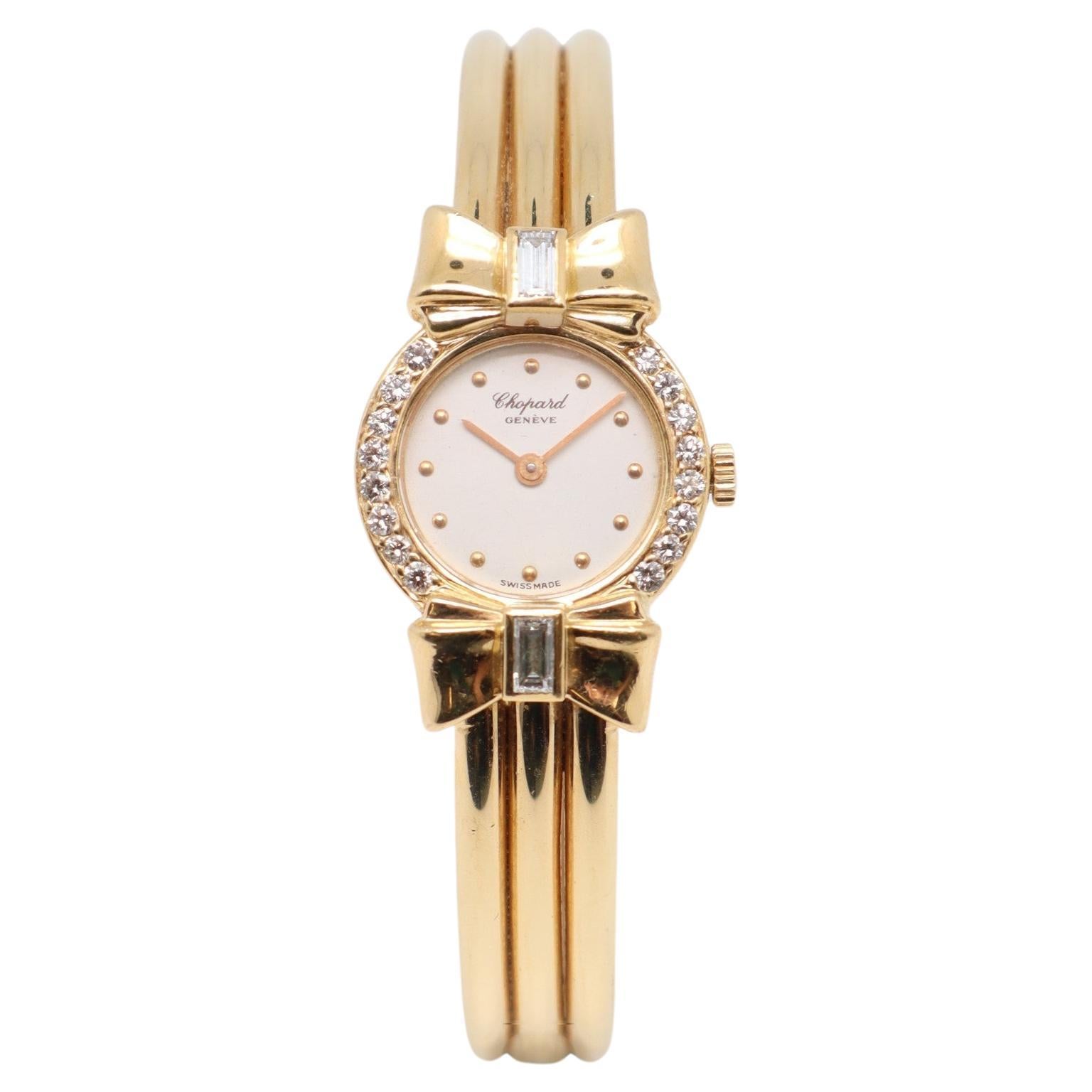 Chopard 18 Karat Yellow Gold Diamond 0.58 Carat Quartz Ladies Watch 10/5440