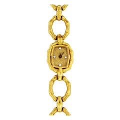 Chopard 18 Karat Yellow Gold Diamond Dial Ladies Watch