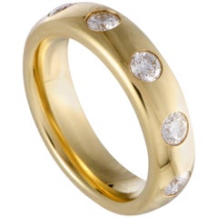 Chopard 18 Karat Yellow Gold Five-Diamond Band Ring