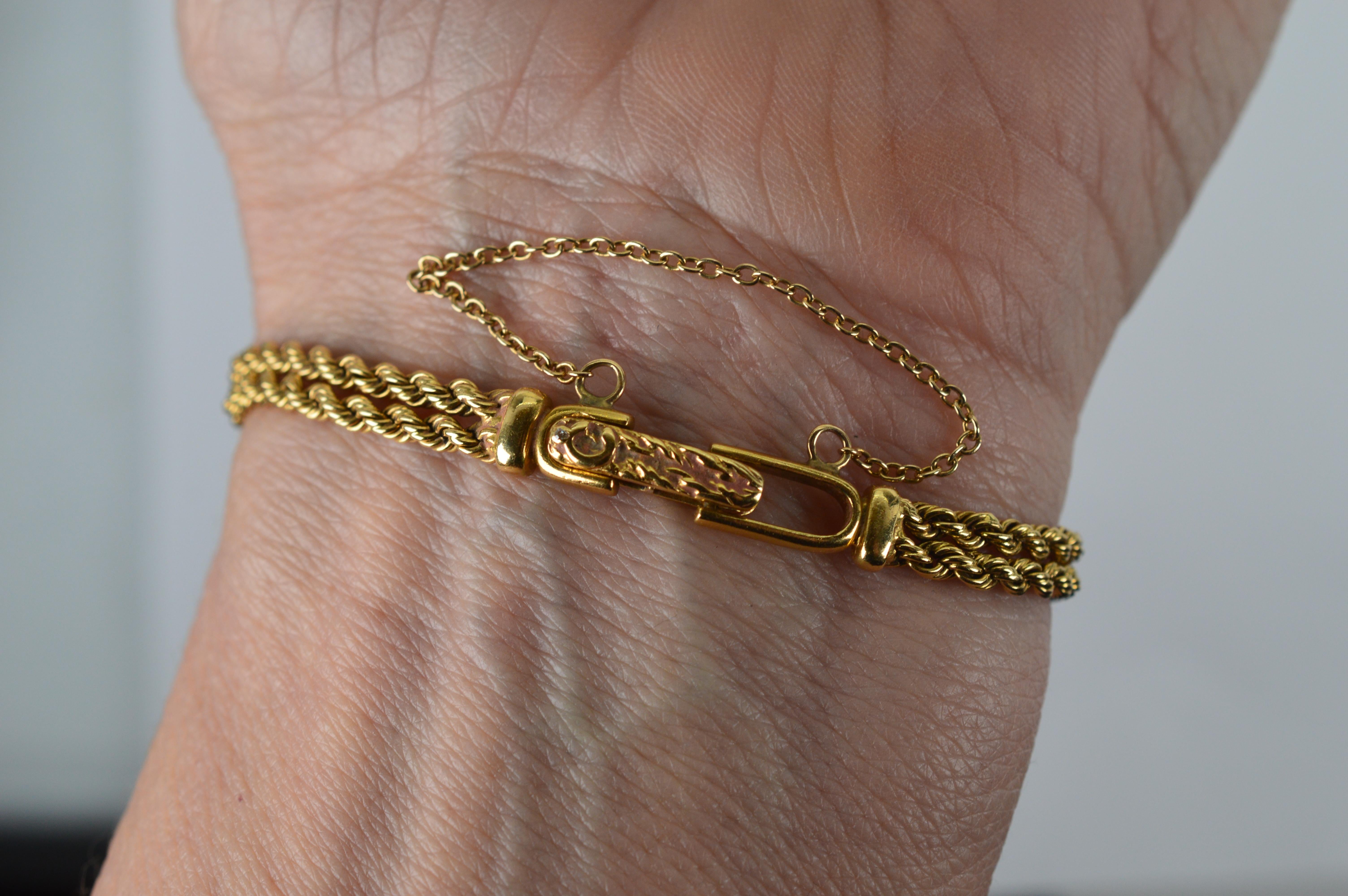 Chopard Montre-bracelet Happy en or jaune 18 carats et diamants en vente 5