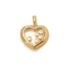 Chopard 18 Karat Yellow Gold Happy Diamonds Heart Pendant