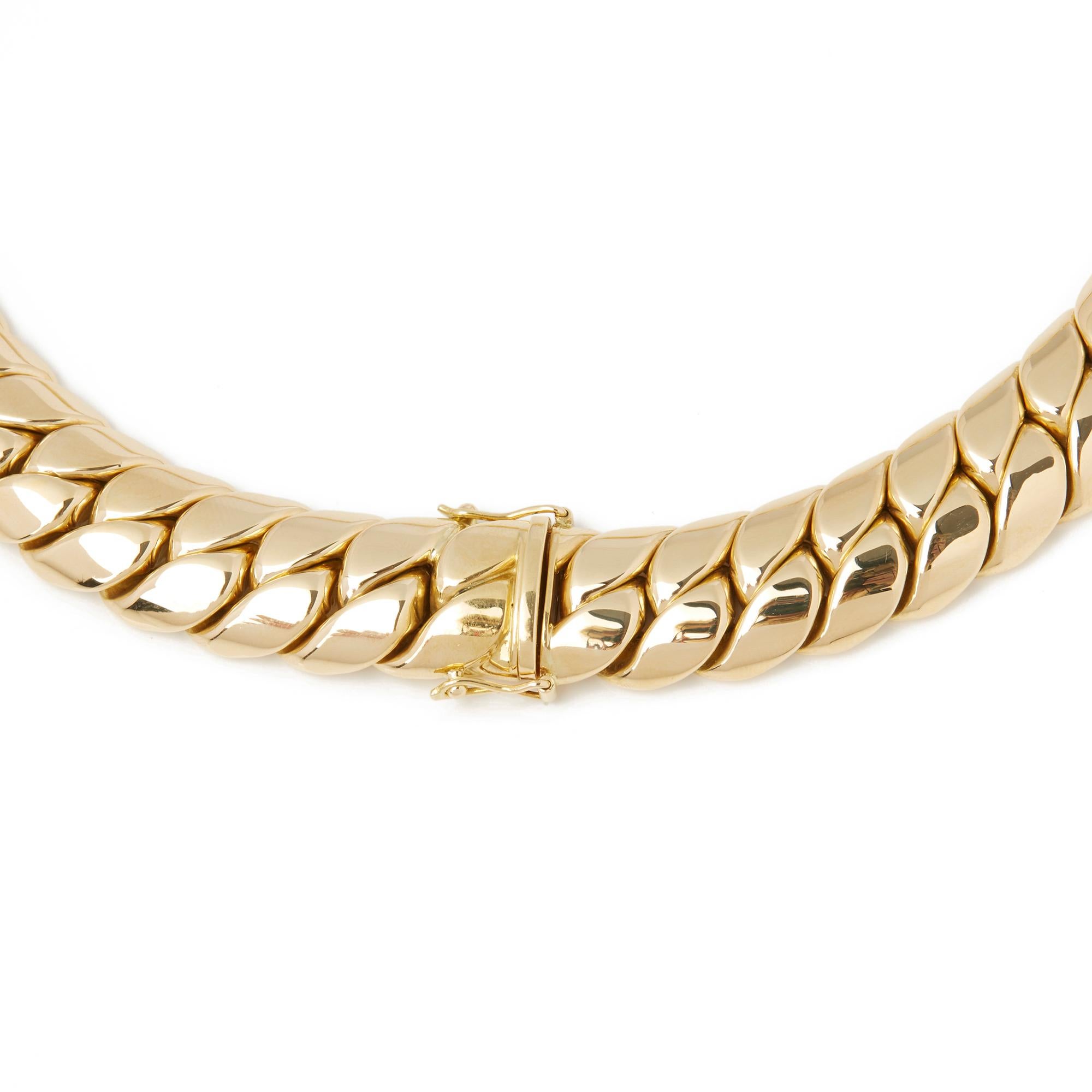 Women's Chopard 18 Karat Yellow Gold Happy Diamonds Large Statement Necklace