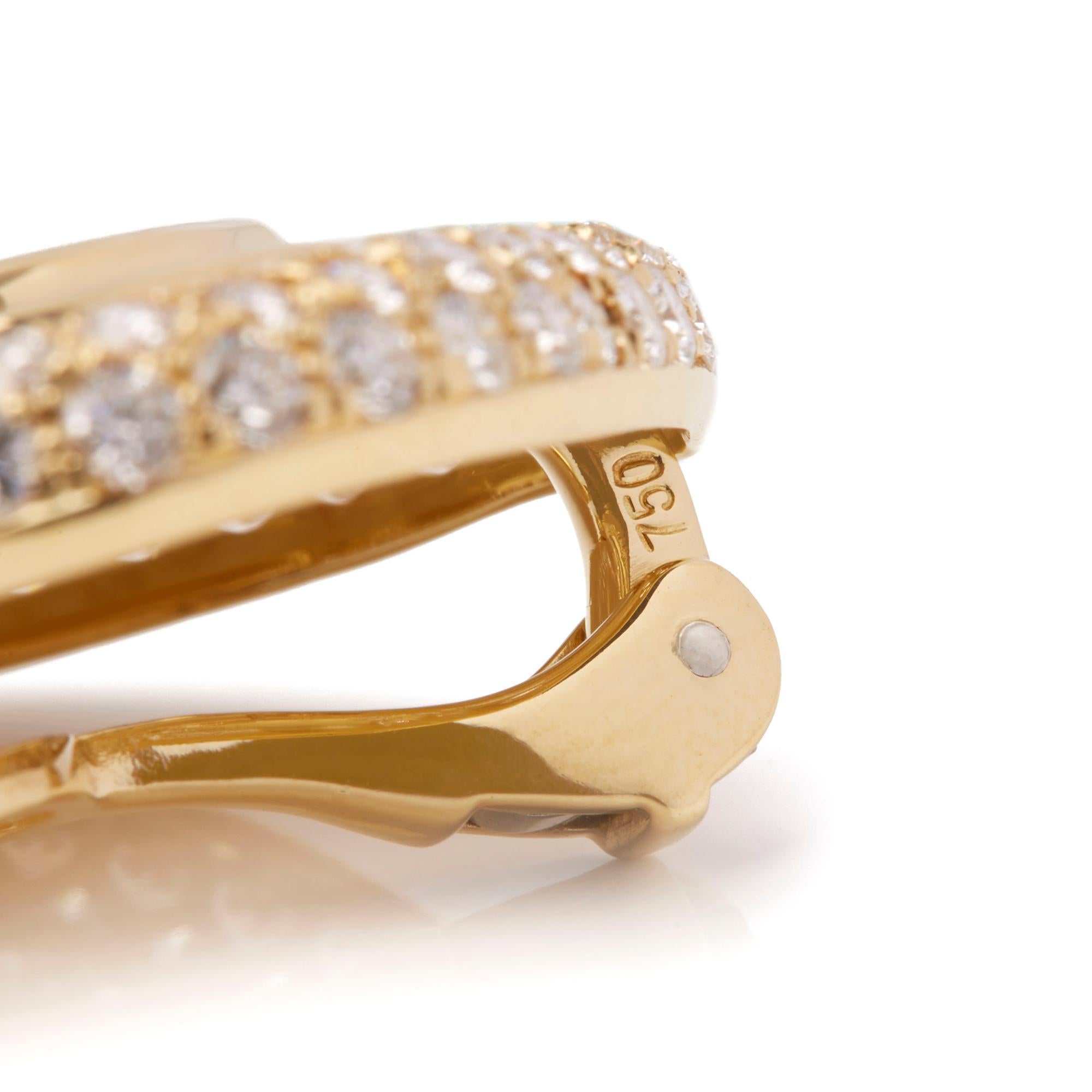 Chopard 18 Karat Yellow Gold Large Happy Diamonds Earrings 1