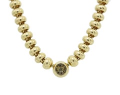 Chopard 18 Karat Yellow Gold Les Chaines Solitaire Diamond Necklace