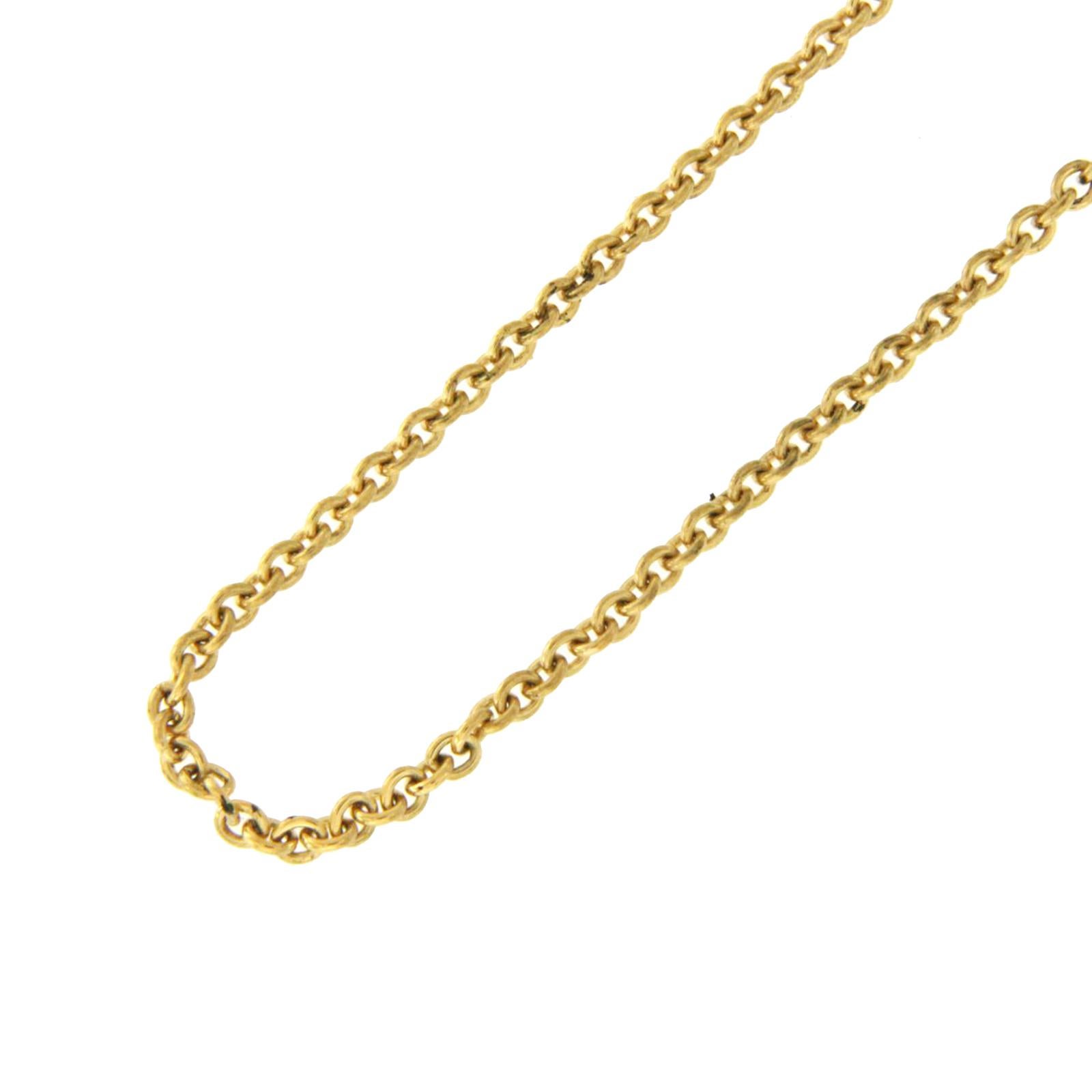 Chopard 18 Karat Yellow Gold Rolo Chain Necklace 2