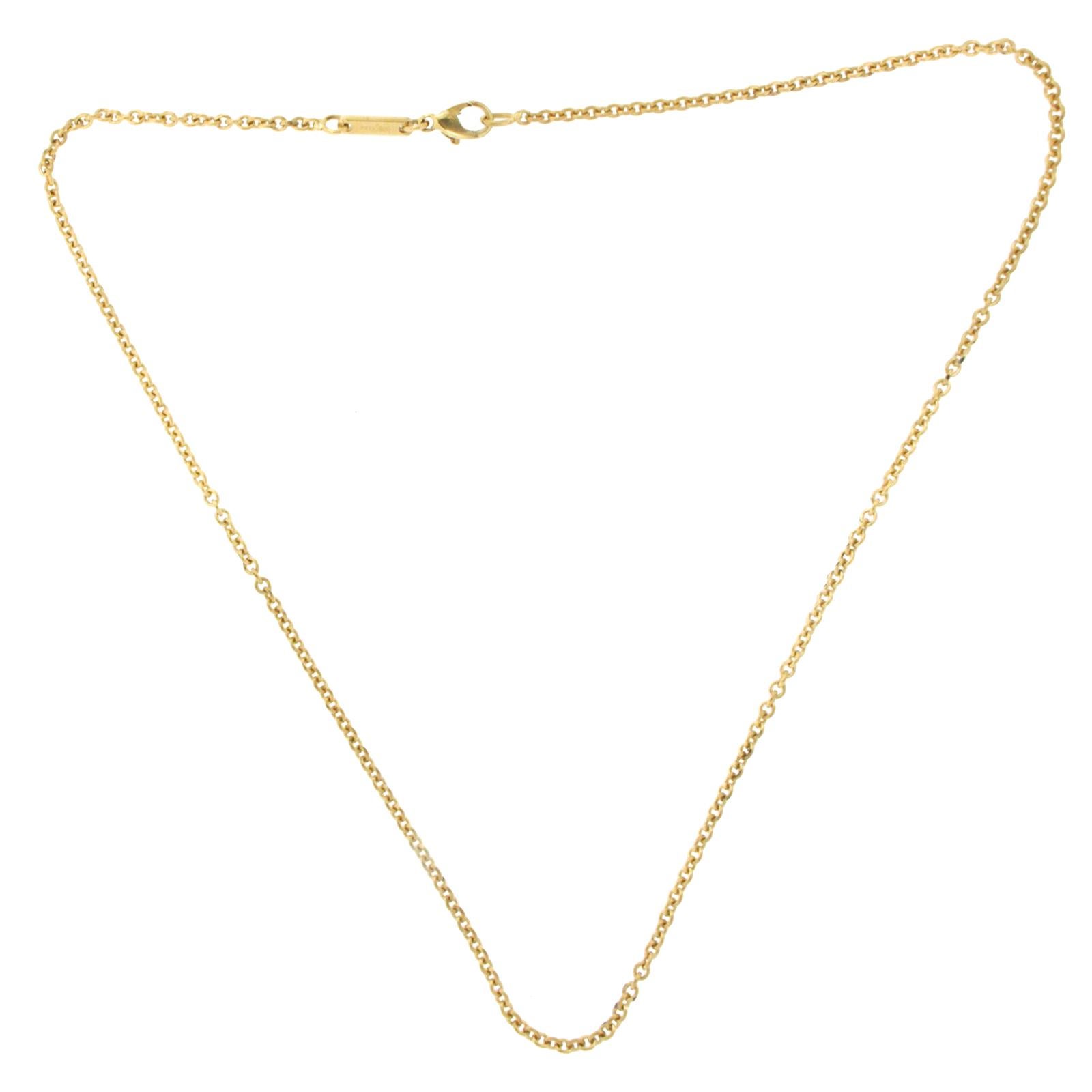 Chopard 18 Karat Yellow Gold Rolo Chain Necklace