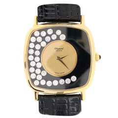 Chopard 1,80 Karat Happy Diamonds 18 Karat Gelbgold Uhr feiner Nachlassschmuck