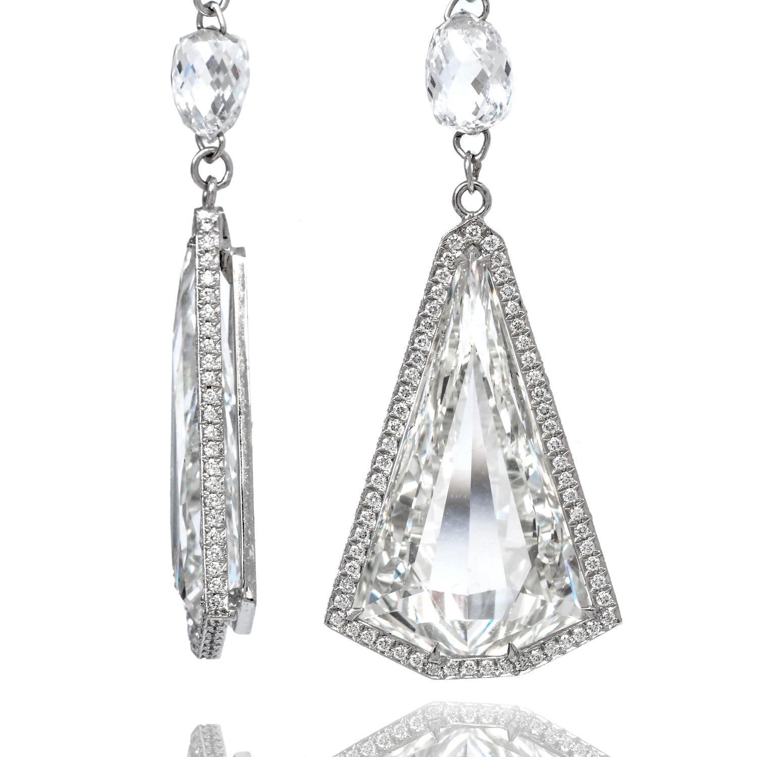greville diamond chandelier earrings
