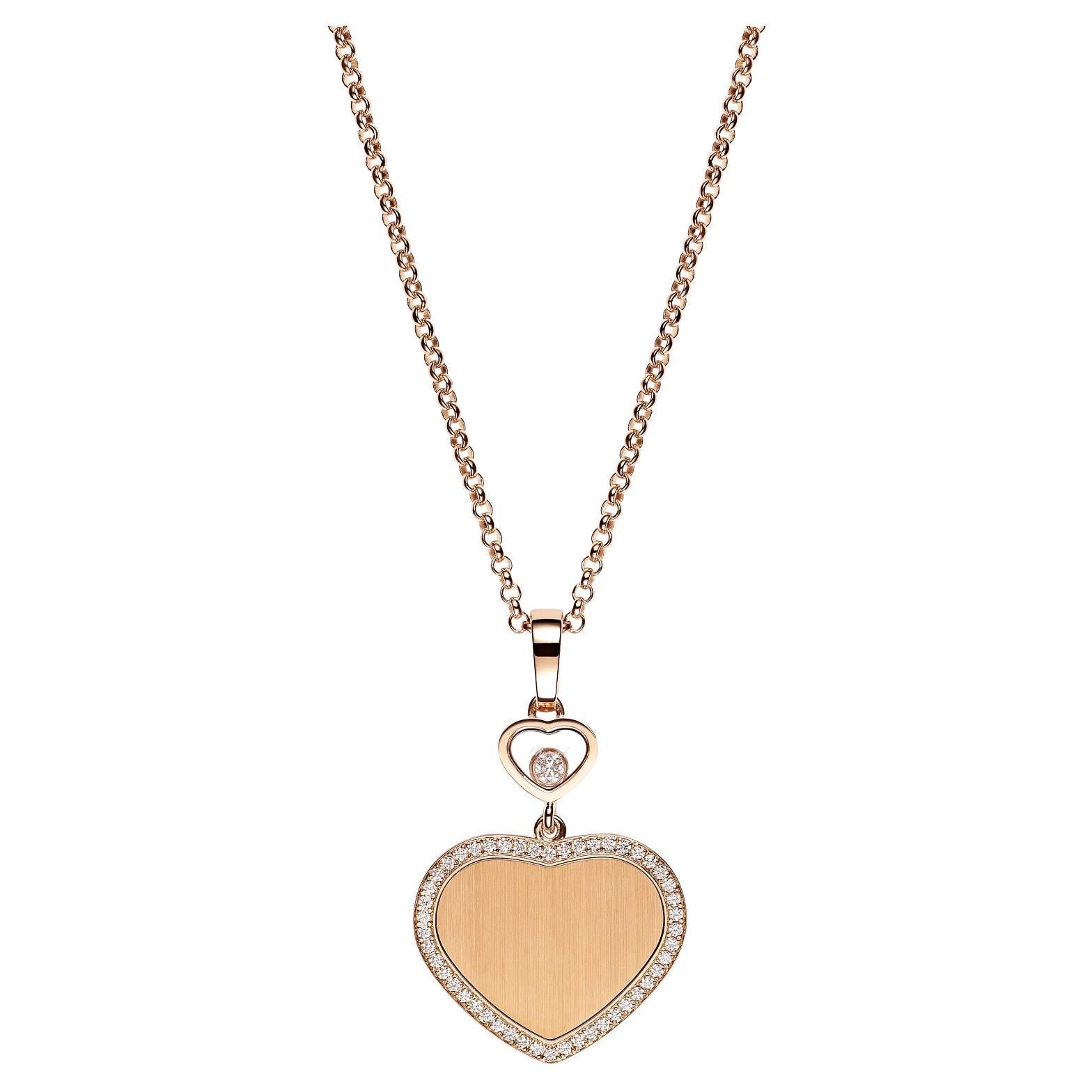 Chopard Colgante de diamantes de oro de 18 ct Happy Hearts James Bond 007 Edición Limitada en venta