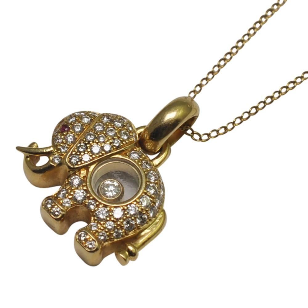 chopard elephant pendant