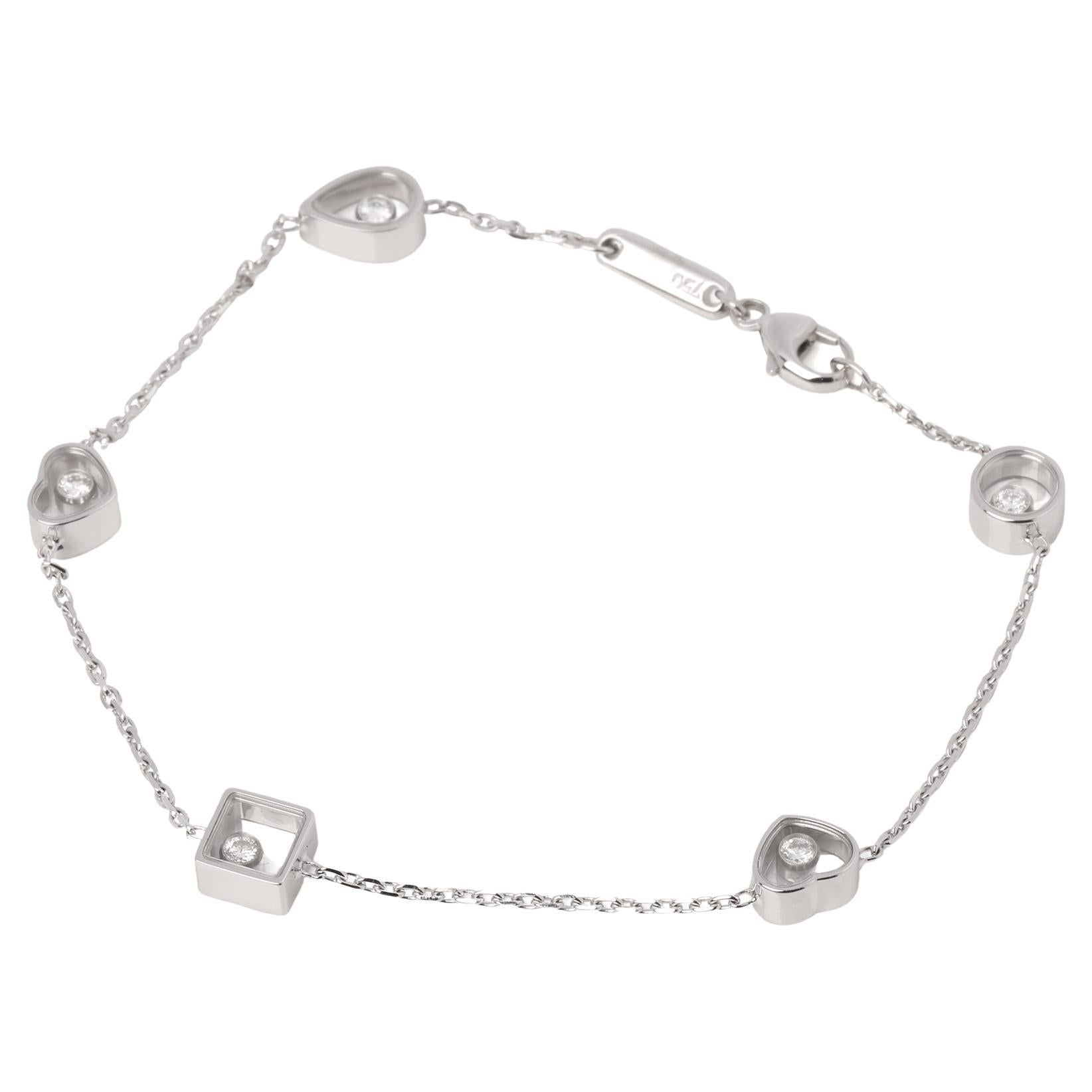 Chopard 18ct White Gold Happy Diamonds Bracelet