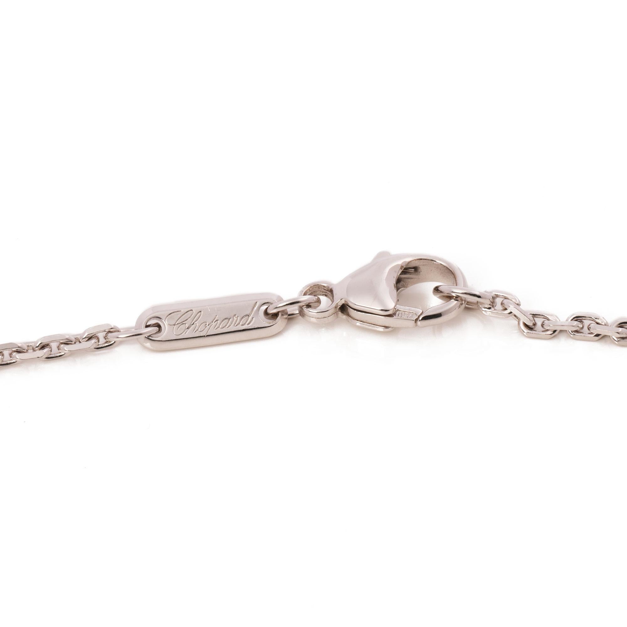 Contemporary Chopard 18ct White Gold So Happy Crystal Pendant