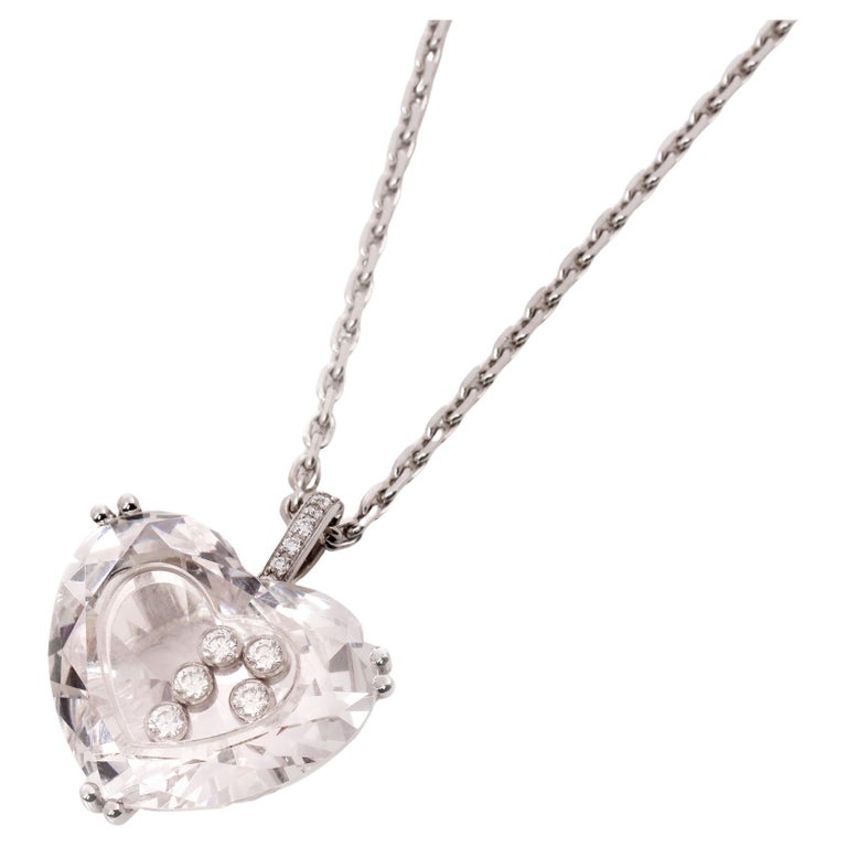 Chopard 18ct White Gold So Happy Crystal Pendant at 1stDibs