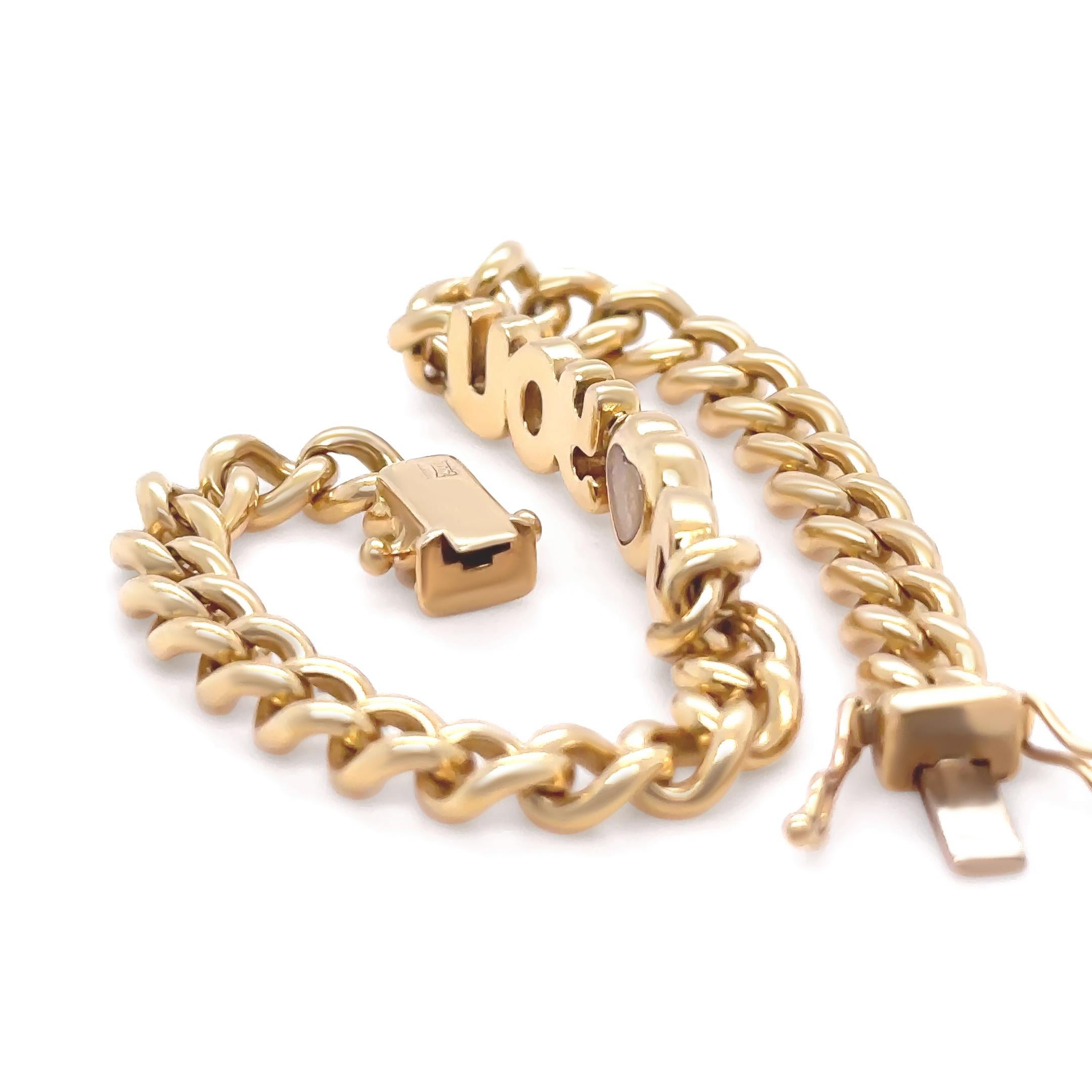 Chopard Bracelet en or jaune 18ct avec diamants - 26.74g Excellent état - En vente à SYDNEY, NSW