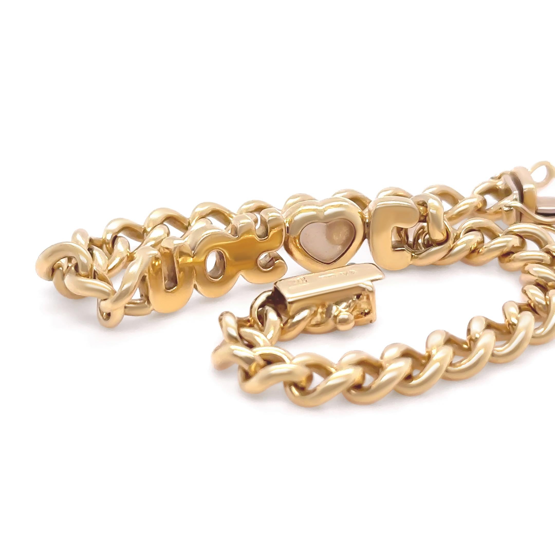 Chopard Bracelet en or jaune 18ct avec diamants - 26.74g en vente 1