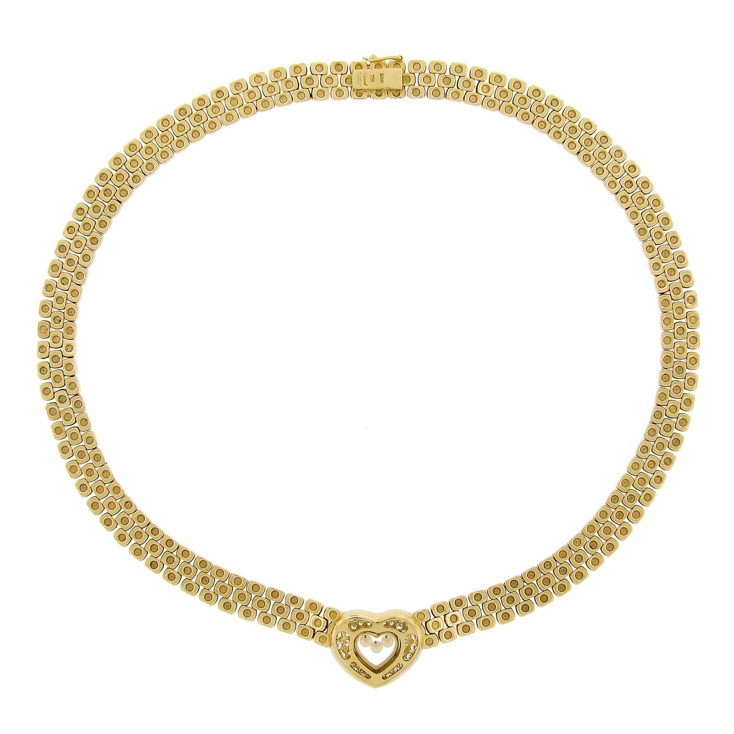 Chopard 18K Gold Happy Diamond Herz-Halskette 16,2