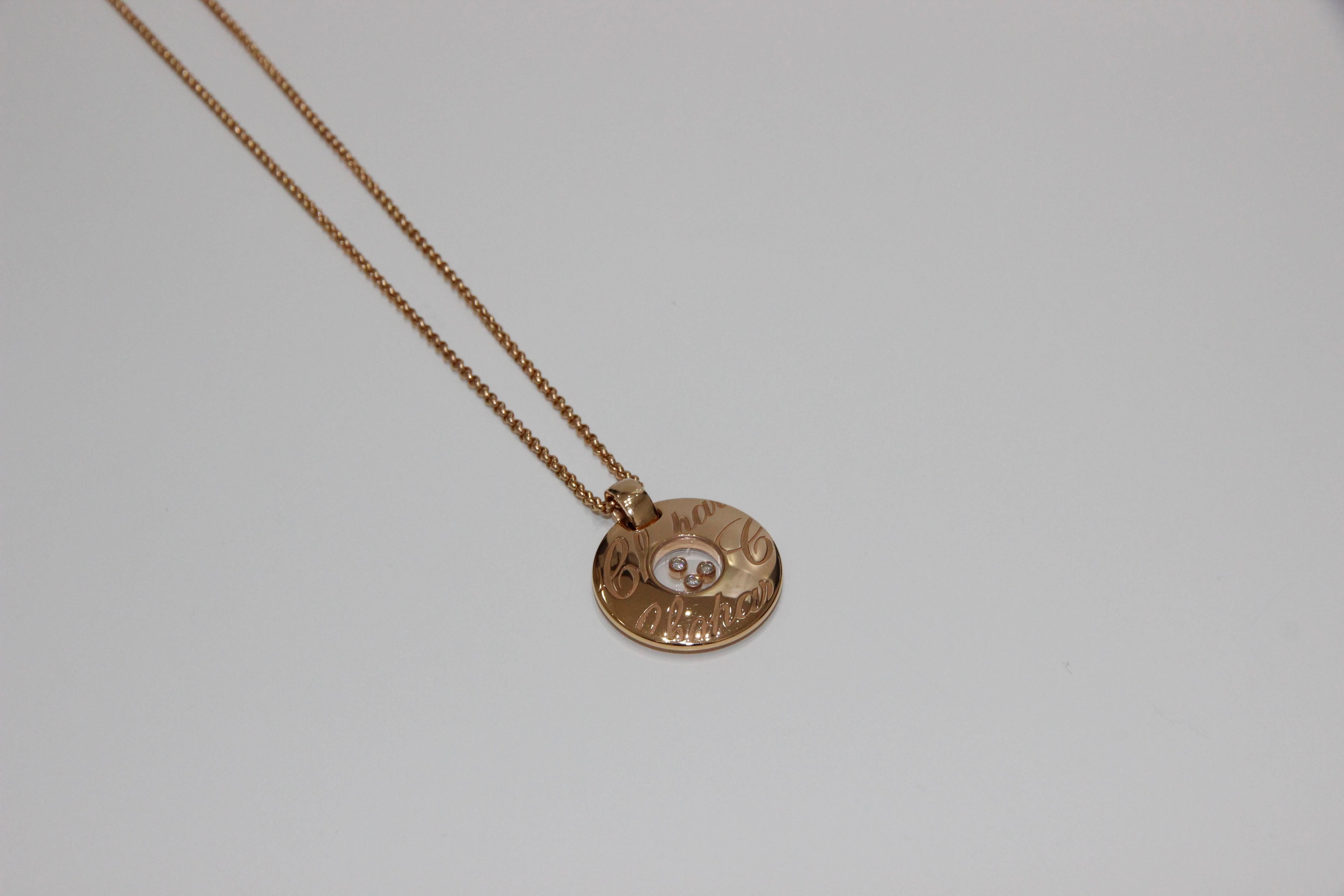Chopard 18k Rose Gold  Chopardissimo Necklace                        In Good Condition In North Miami Beach, FL