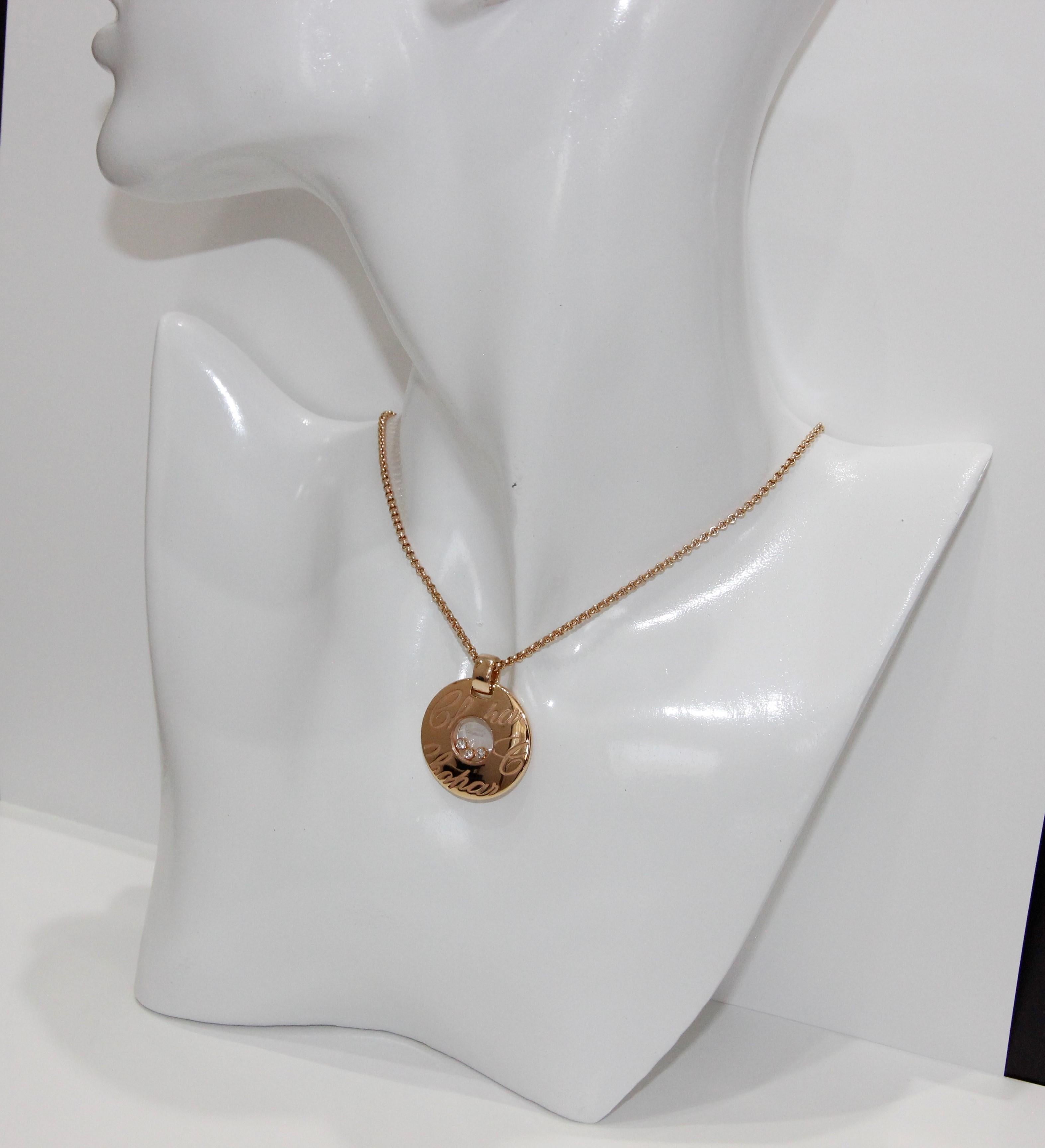 Women's or Men's Chopard 18k Rose Gold  Chopardissimo Necklace                       