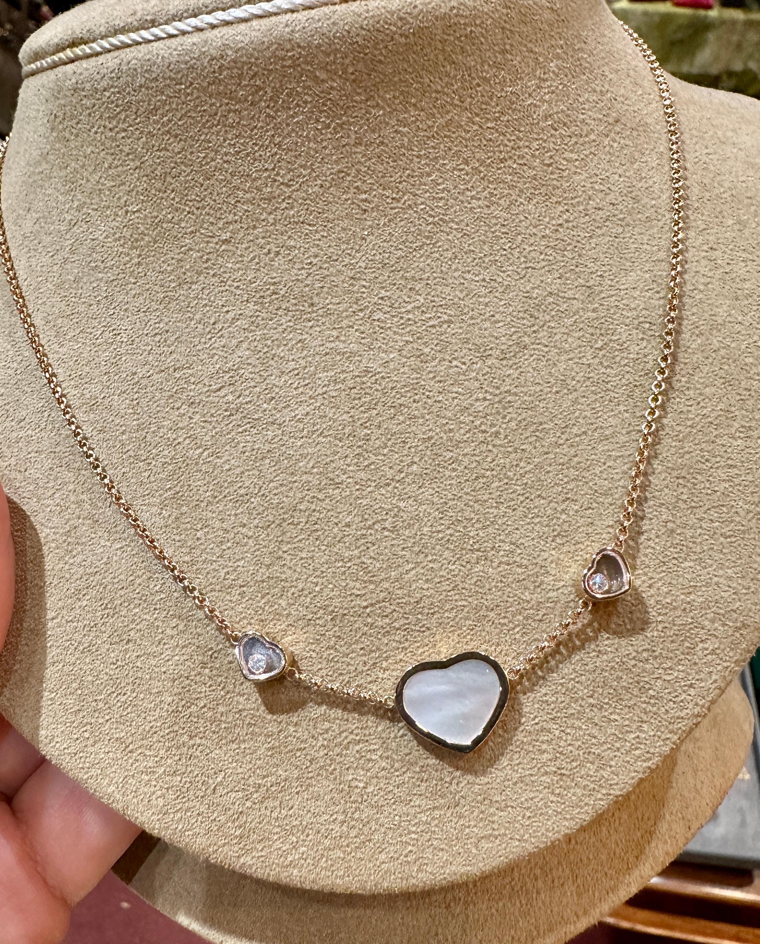 Chopard's 'Happy Hearts' collection reflects on the brand's dedication to generosity, whether to a loved one or yourself - no matter who the recipient is, this necklace is an affirmation of love. Cast from 18-karat rose gold, it's strung with a