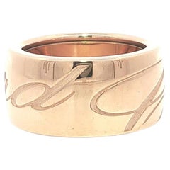 Chopard Ring aus 18 Karat Roségold mit drehbarem Chopardissimo-Signature-Band, Größe 5,5