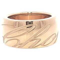 Chopard Ring aus 18 Karat Roségold mit drehbarem Chopardissimo-Signature-Band, Größe 5,5
