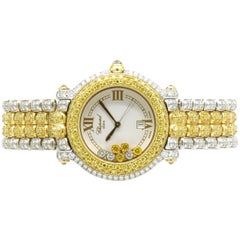 Chopard 18k Two Tone Happy Sport Diamond Ladies Watch