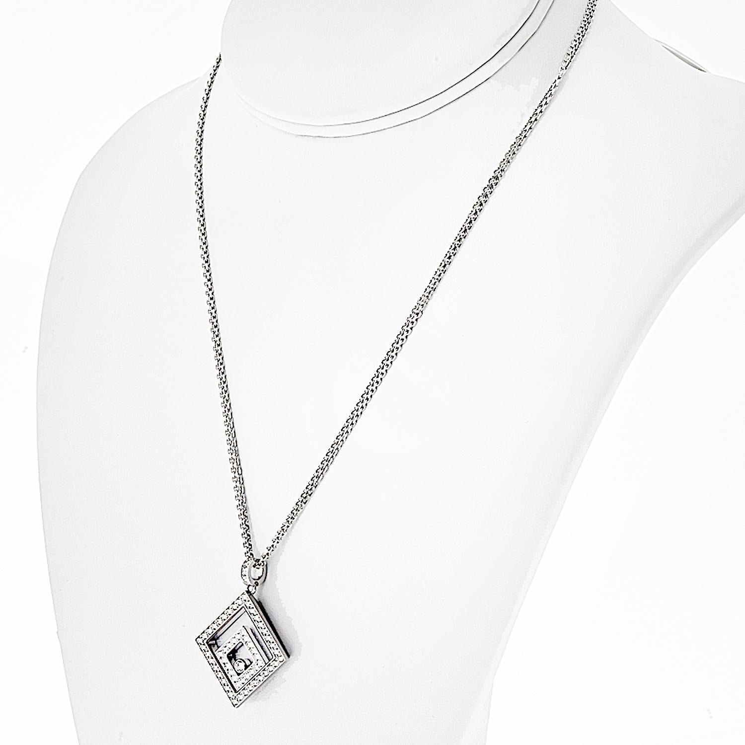 Chopard 18K White Gold 23 inches Chain For Sale 2