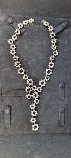 Chopard 18k White Gold and 239 Princess 46, 59ct  Diamonds Stars Necklace