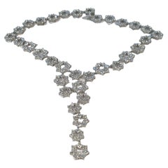 Chopard 18k White Gold and 239 Princess 46, 59ct  Diamonds Stars Necklace