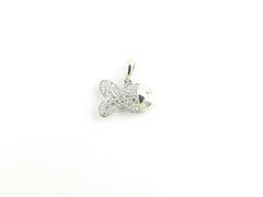 Chopard 18 Karat White Gold and Pave Diamond Happy Fish Pendant .45 Carat